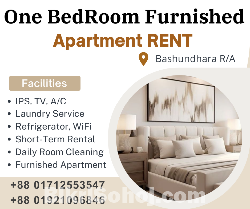 Renting A furnished 1BHK Apartment In Bashundhara R/A